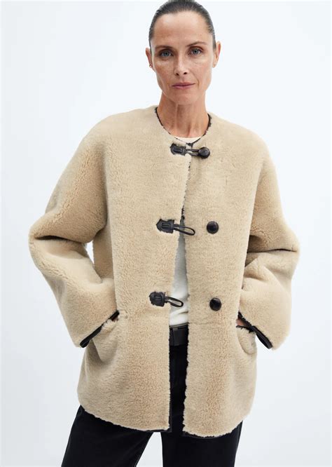 mango fur effect coat